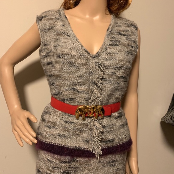 Hermès elephant reversible red and black belt - Picture 2 of 10